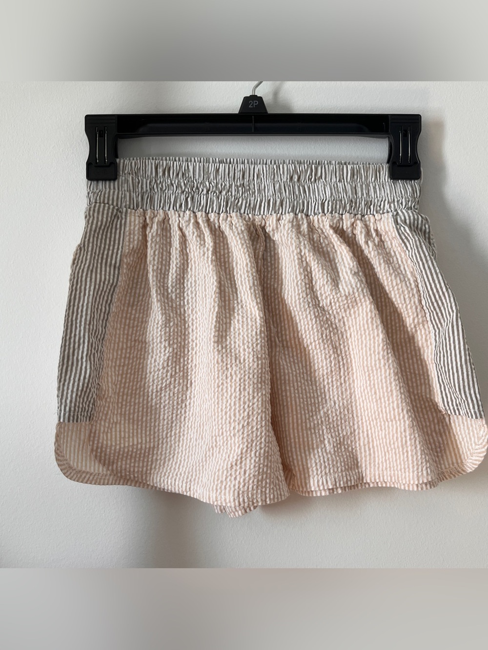 Forever 21 Seersucker Yellow Green Stripe Shorts